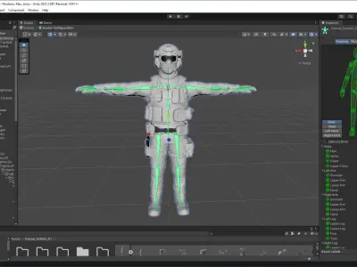 Casual Soldier 01 Low-poly 3D model