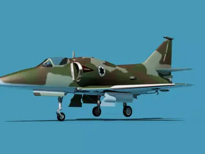 Douglas A-4M Skyhawk V12 Israel 3D model