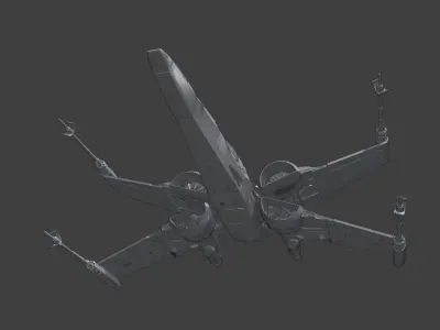 x-wing T-70 3D model