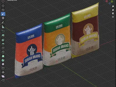 sugar packaging 3d design element 3D model