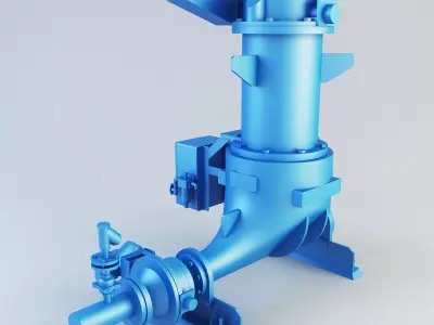 Ash vessel HA pump Low-poly 3D model