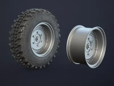 Off-Road ATV Wheel High-Poly 2 3D model