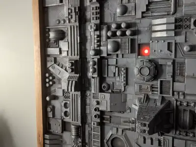 Death Star Diorama Trench Run Tiles 3D print model