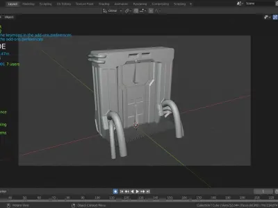 black friday rigged sci-fi door 3d Free 3D model