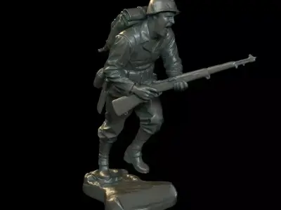 Soldier sculpture 3D print model