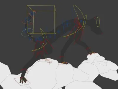 Stylized Rigged Wolf Character Free low-poly 3D model