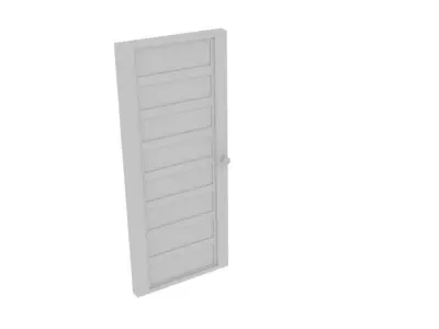 Strip Stack Wood Door Low-poly 3D model