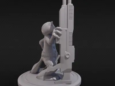 Dangerous raccoon 3 3D print model