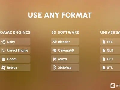 Desert City Sands Low-poly 3D model