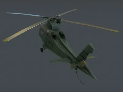 Agusta AW-109 Low-poly 3D model