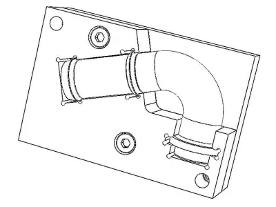  Cooling Pipe Bending Inspection Gauge 3D model