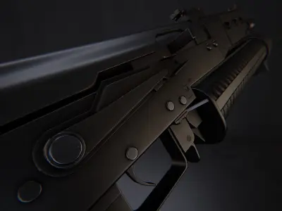 AAA PP-19 BIZON Game Ready PBR Low-poly 3D model