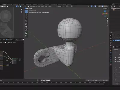 Heavy Duty Vehicle joint tow hitch ball plate 3d model 3D model