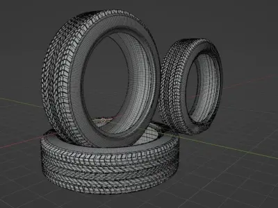Goodyear street tyre 3D model