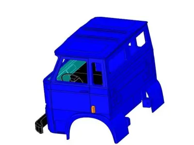 Alternative Star 28 cab for the WPL together with the interior  3D print model