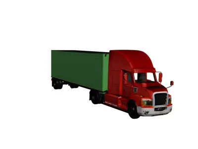 Generic Semi Truck Long Haul Freight Transport 01 3D model
