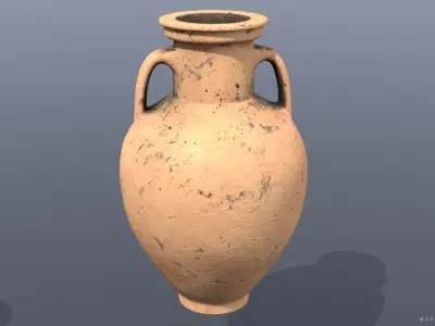 Dressel-28 type Amphora Low-poly 3D model