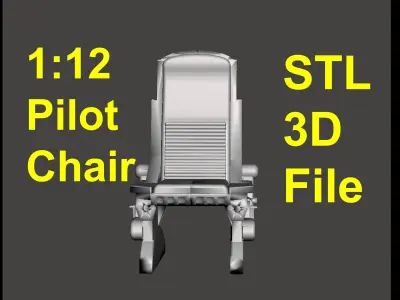 Legends Scale Pilot Seat for 3d Printing 3D print model