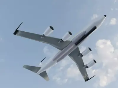 E-8B Style STARS Radar Plane - Custom 1950s Modernized Jet Low-poly 3D model