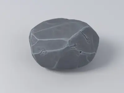 Cartoon Stone 01 3D model
