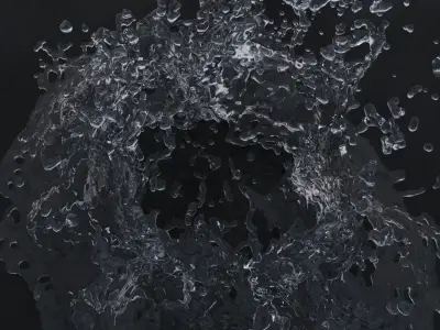Water Liquid Splash Hi-Poly 3D model