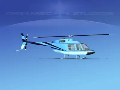 Bell 206 Jet Ranger V09 3D model