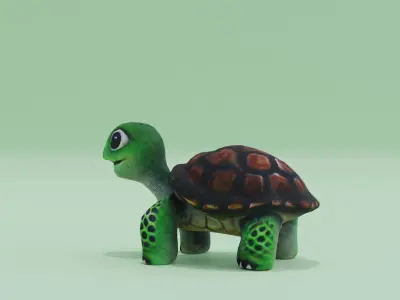 Baby Turtle Cute Low-poly 3D model