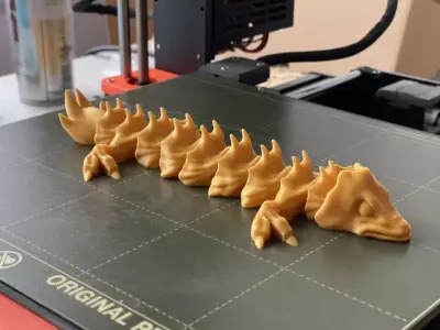 Flexi lizard reptile beach fantas print in place Free 3D print model