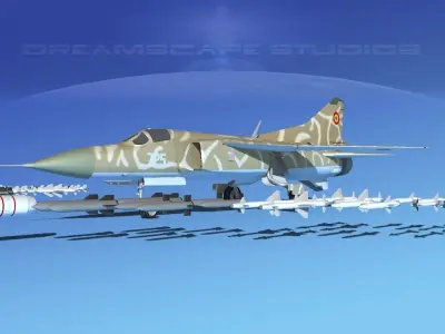 Mig-23 Fighter Romania 3D model