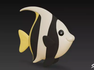 Cartoon Plush Moorish Low-poly 3D model