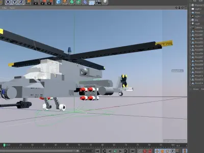 Lego Helicopter 3D model