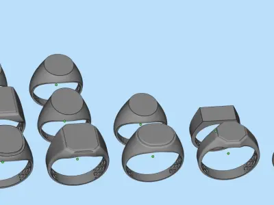 signet rings 3D model