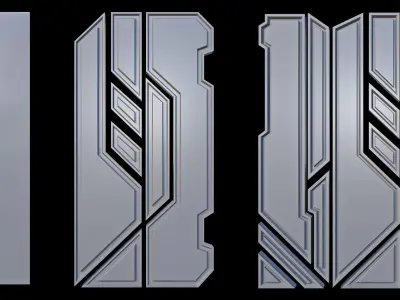 Sci-fi Panels Base Mesh Vol 2 Low-poly 3D model