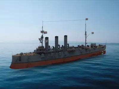 Russian cruiser Aurora 3D model