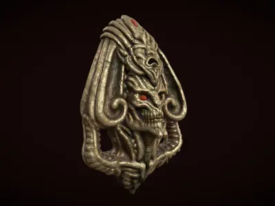 SkullShield 3D Model Low-poly 3D model