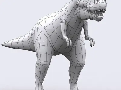 3DRT - Dinosaurs - Tyrannosaurus Low-poly 3D model