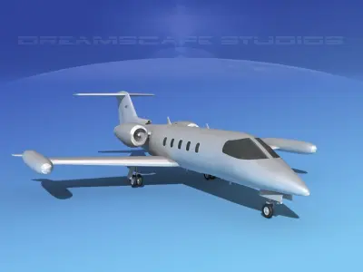 Learjet 35 Bare Metal 3D model