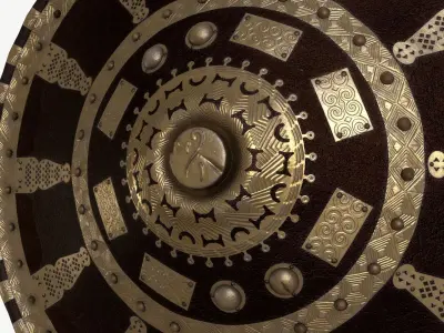 AfricanShield Low-poly 3D model