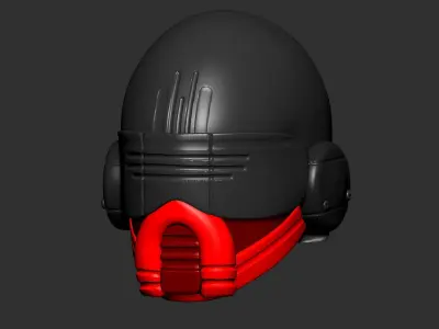 helmet high poly sculpt 3d printable ver 7 3D model 3D model