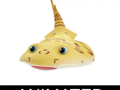 Nacrine Bancrofti Animated Fish  Low-poly 3D model