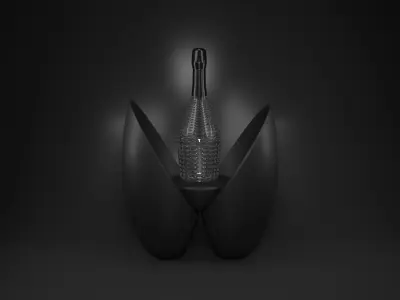 Bottle bird Free low-poly 3D model