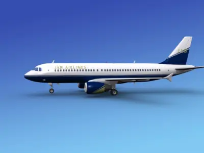 Airbus A320 JAB Airlines 3D model