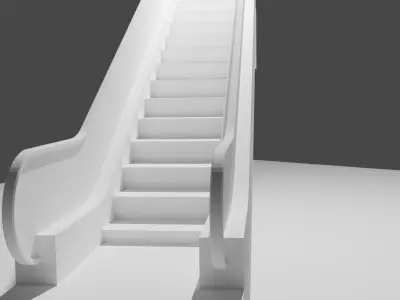 Escalator Free low-poly 3D model