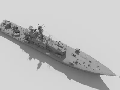 destroyer ship 3D model