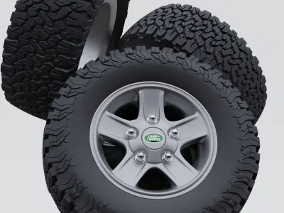 Defender Alloy Wheel 3D model