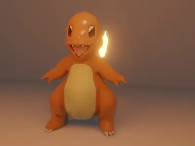 Charmander 3d model pokemon character 3D model