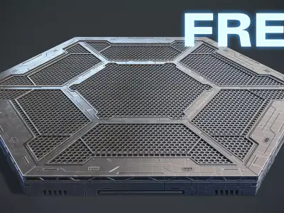 Sci-Fi Kit Free 01 Mecha Platform Free 3D model