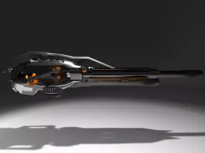 Futuristic Weapon Concept Free low-poly 3D model