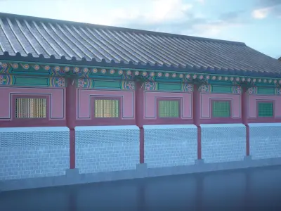 Korea Gyeongbokgung Haenggak Module - Joseon Palace 3D model
