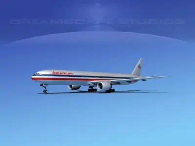 Boeing 777-300 American Airlines 3D model